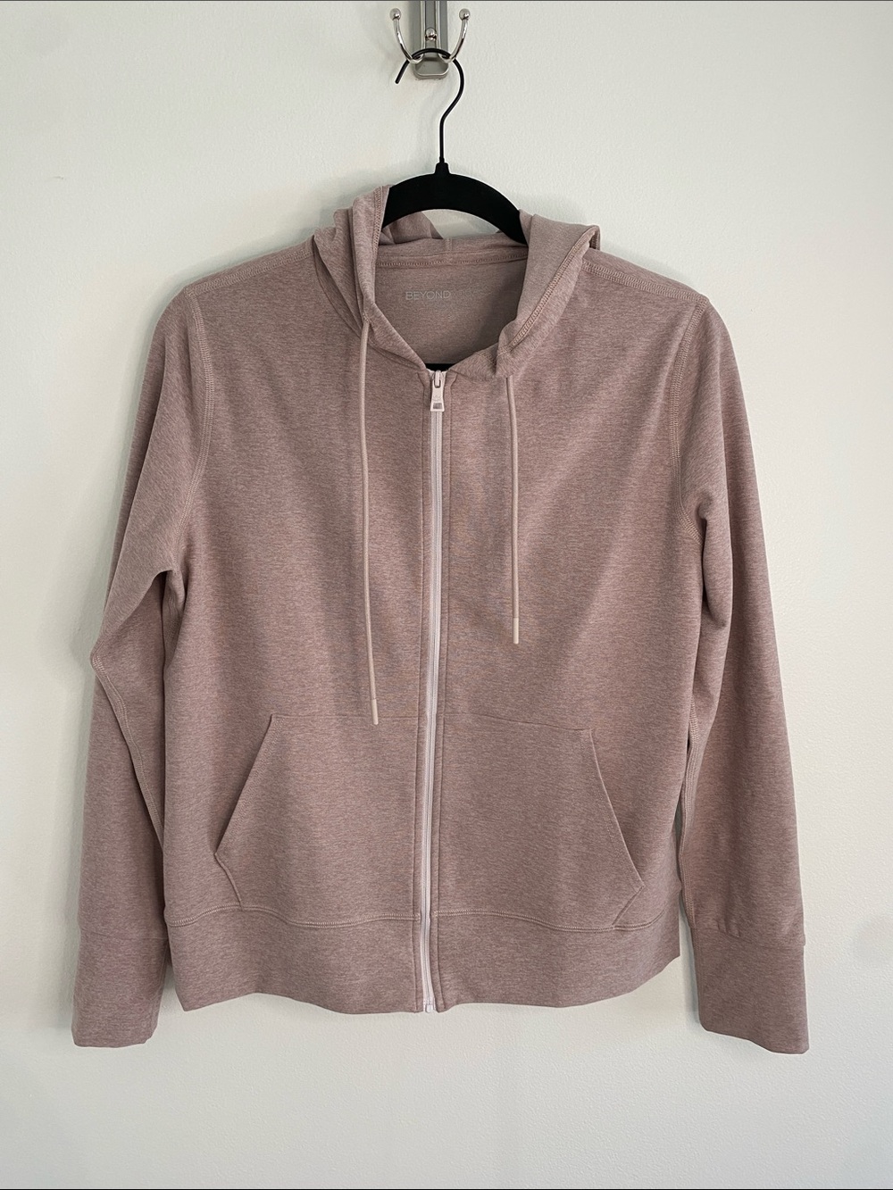 Beyond Yoga Women's Spacedye Everyday Full Zipped Hoodie Pink Taupe Small